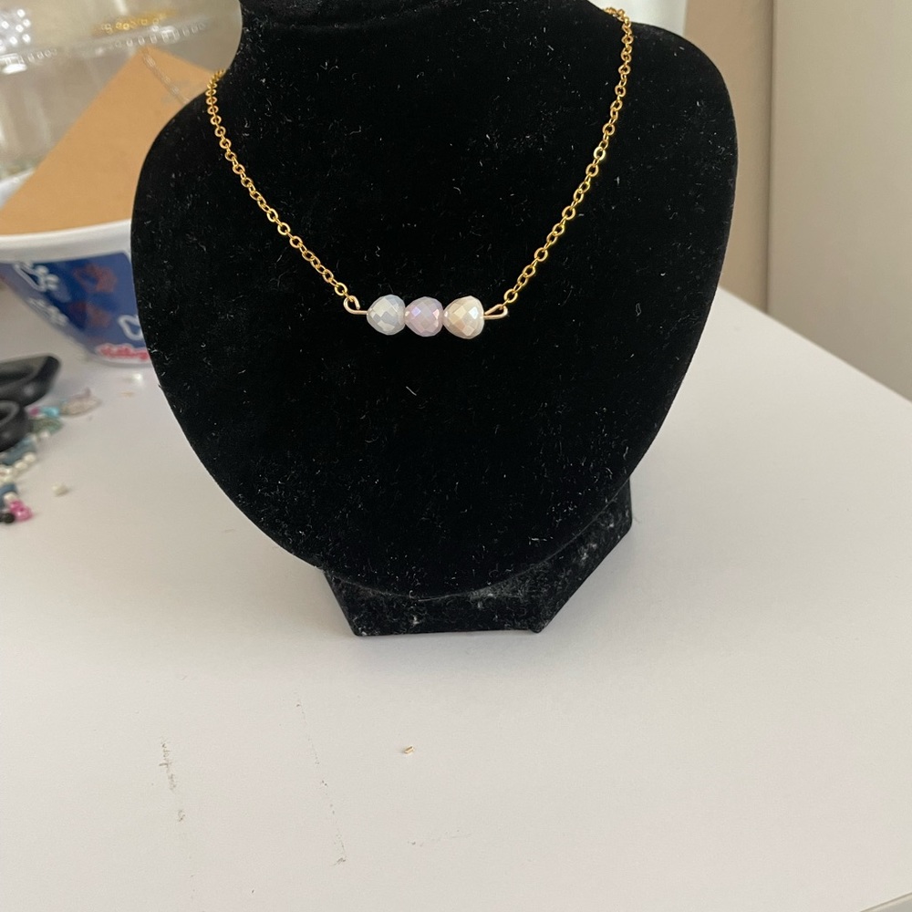 gold candy beaded necklace!